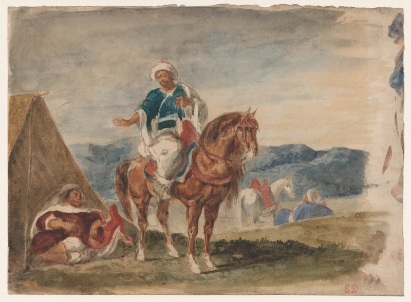 Marokkolainen ratsastaja - Eugène Delacroix