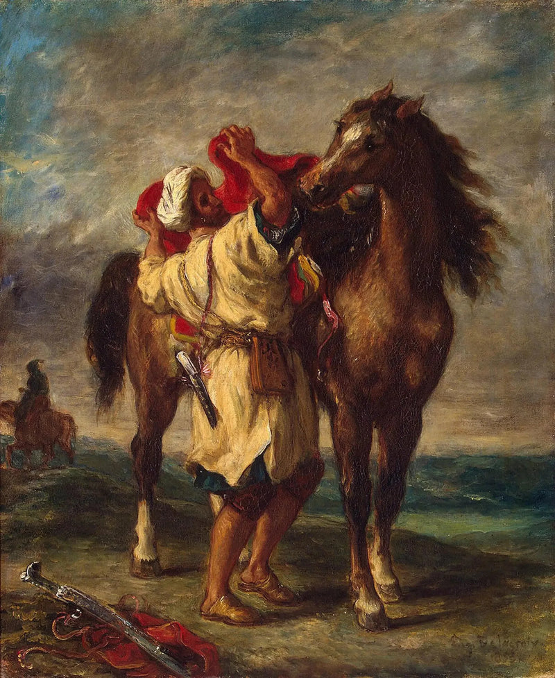 Marokkolainen myy hevosensa - Eugène Delacroix