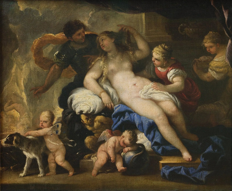 Mars ja Venus Vulkaanin takomossa - Luca Giordano