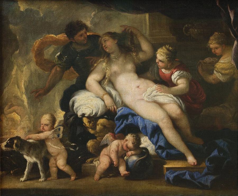 Mars ja Venus Vulkaanin takomossa - Luca Giordano