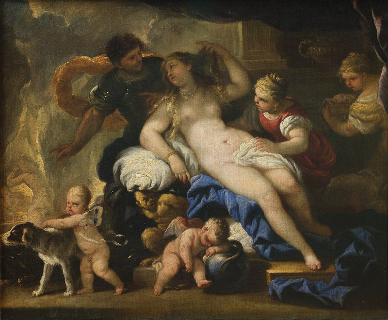 Mars ja Venus Vulkaanin takomossa - Luca Giordano