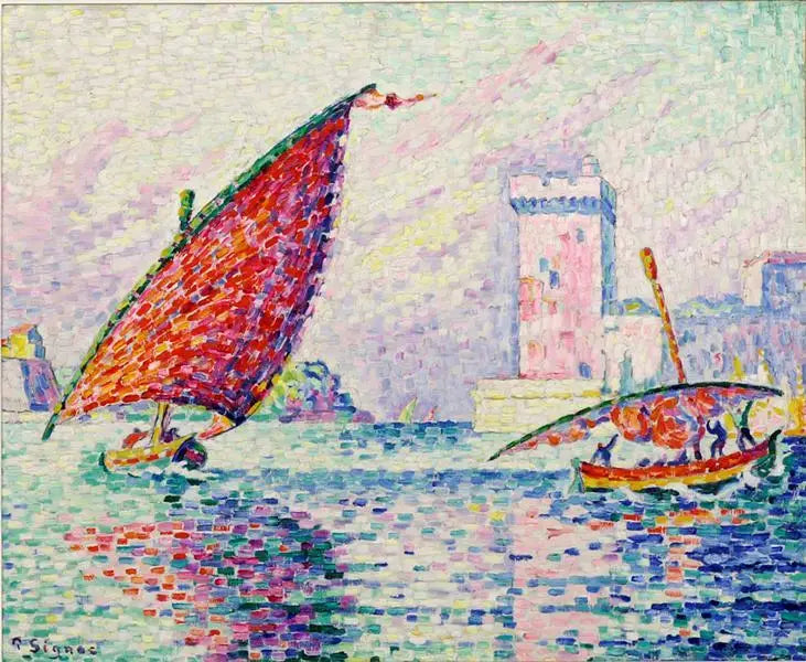 Marseille, kalastusalukset tai Fort Saint-Jean - Paul Signac