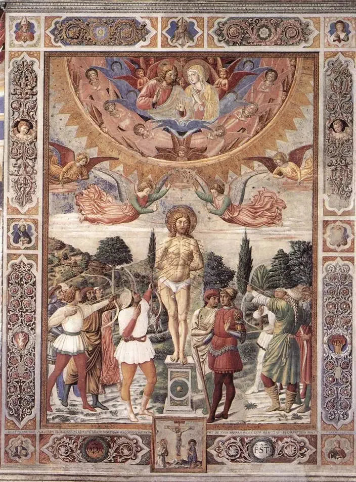 Pyhä Sebastianin marttyyri - Benozzo Gozzoli