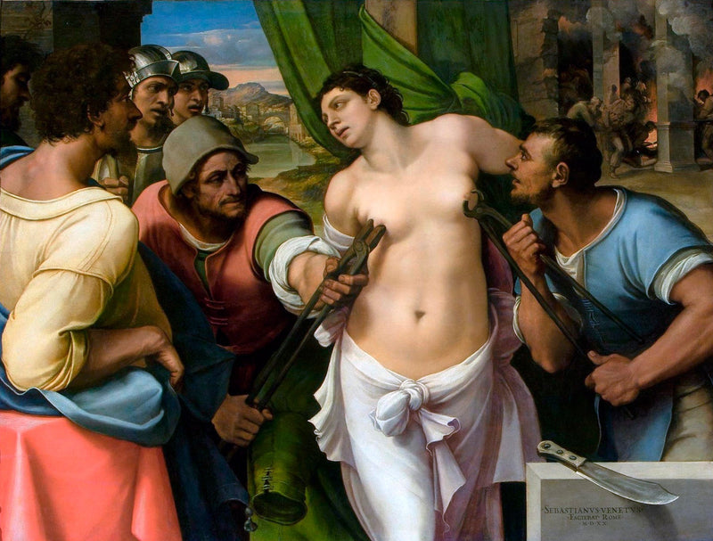 Pyhä Agatheen marttyyri - Sebastiano del Piombo