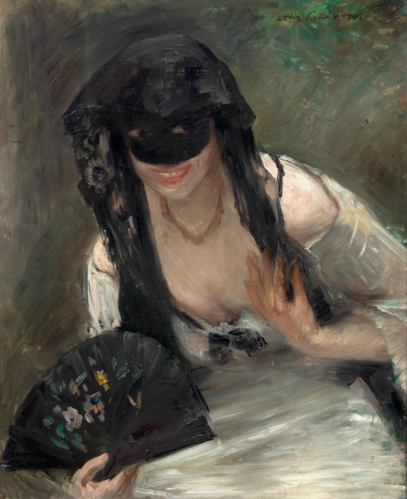 Naamio valkoisessa mekossa - Lovis Corinth
