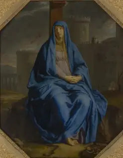Mater dolorosa ristin juurella - Philippe de Champaigne