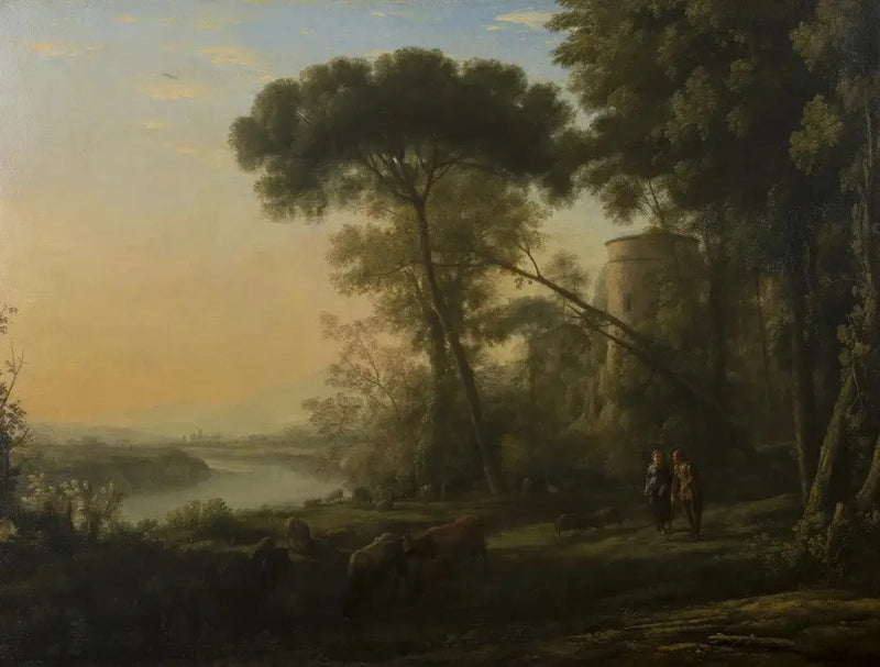Matin: Metsäinen maisema - Claude Lorrain