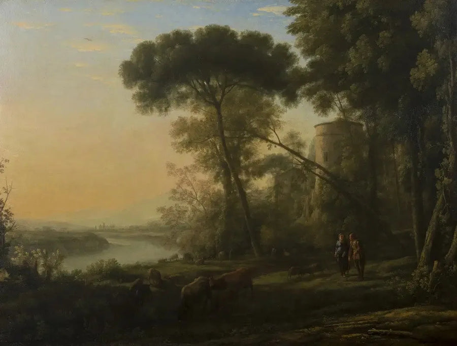 Matin: Metsäinen maisema - Claude Lorrain