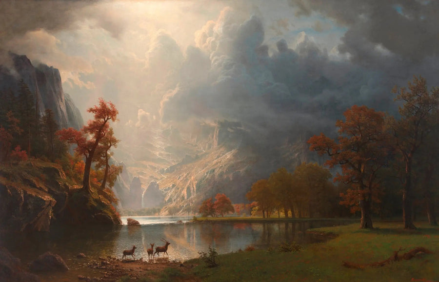 Matinea Sierra Nevadan alueella - Albert Bierstadt