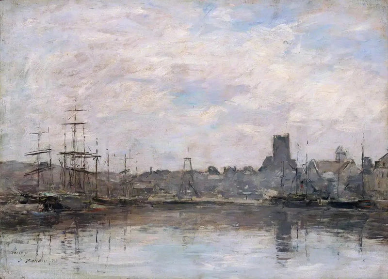 Syyskuun aamu: Fécampin satama - Eugène Boudin