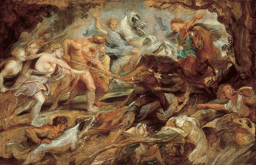 Méléagre ja Atalante ja Calydonin villisian metsästys - Peter Paul Rubens