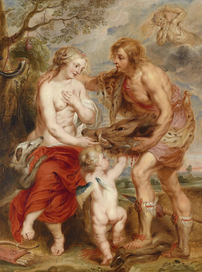 Méléagre esittelee Atalantelle Calydonin villisian pään, noin 1640 - Peter Paul Rubens