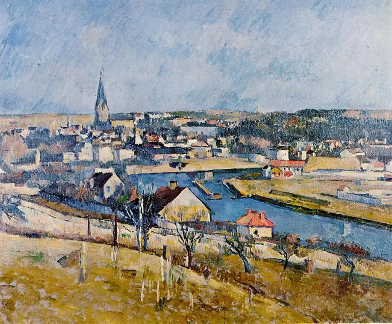 Melun näkymä Le Mée-sur-Seinestä - Paul Cézanne