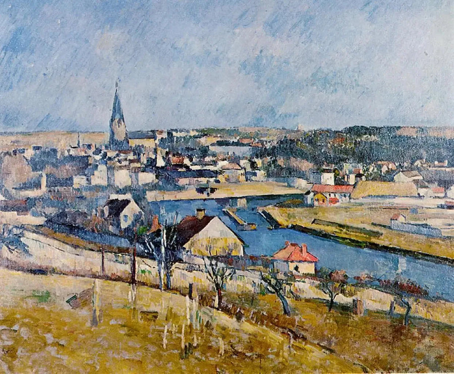 Melun näkymä Le Mée-sur-Seinestä - Paul Cézanne