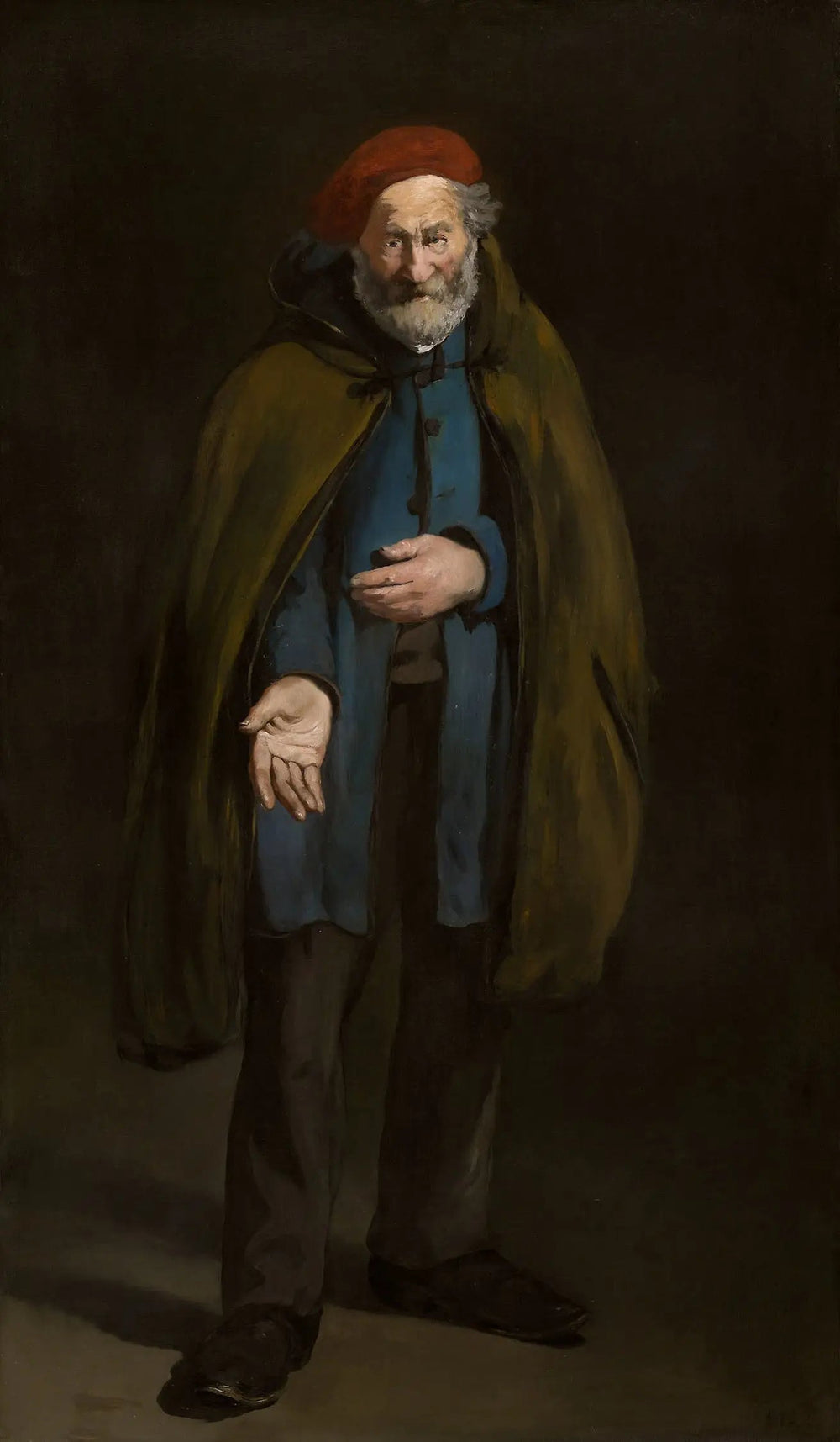 Mendiant avec un duffle-coat (Philosophe) - Édouard Manet image 1 tableau peint à l’huile sur toile
