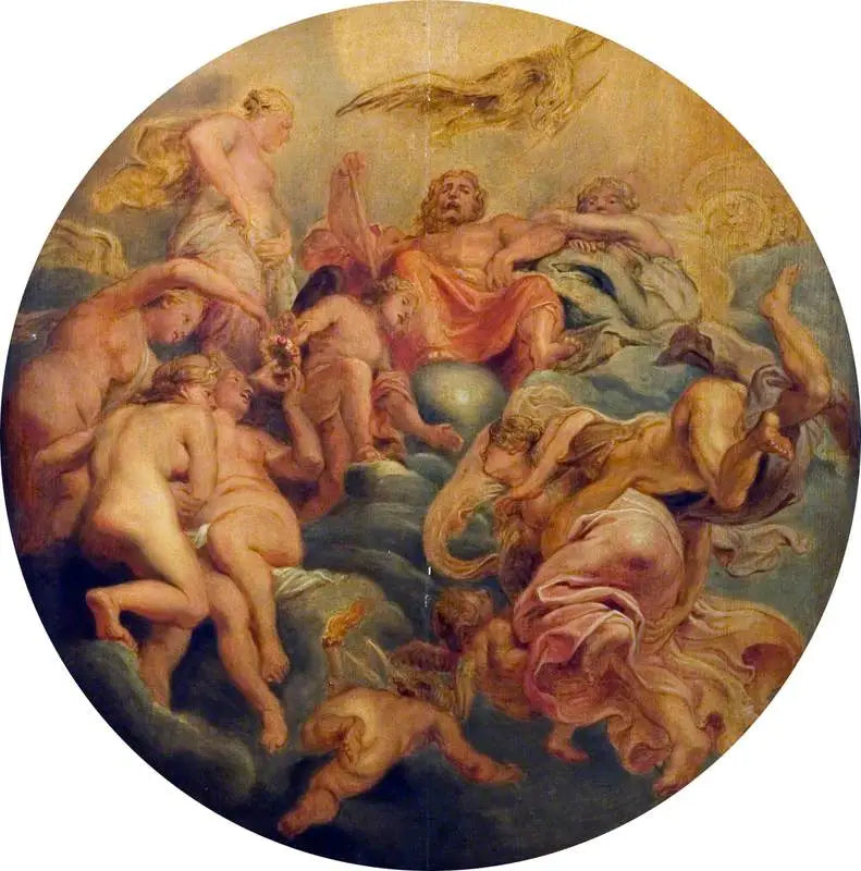 Merkurius johtamassa Psykettä Olympukseen - Peter Paul Rubens