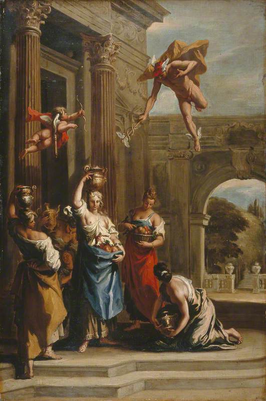 Merkurius, Herse ja Aglauros - Sebastiano Ricci