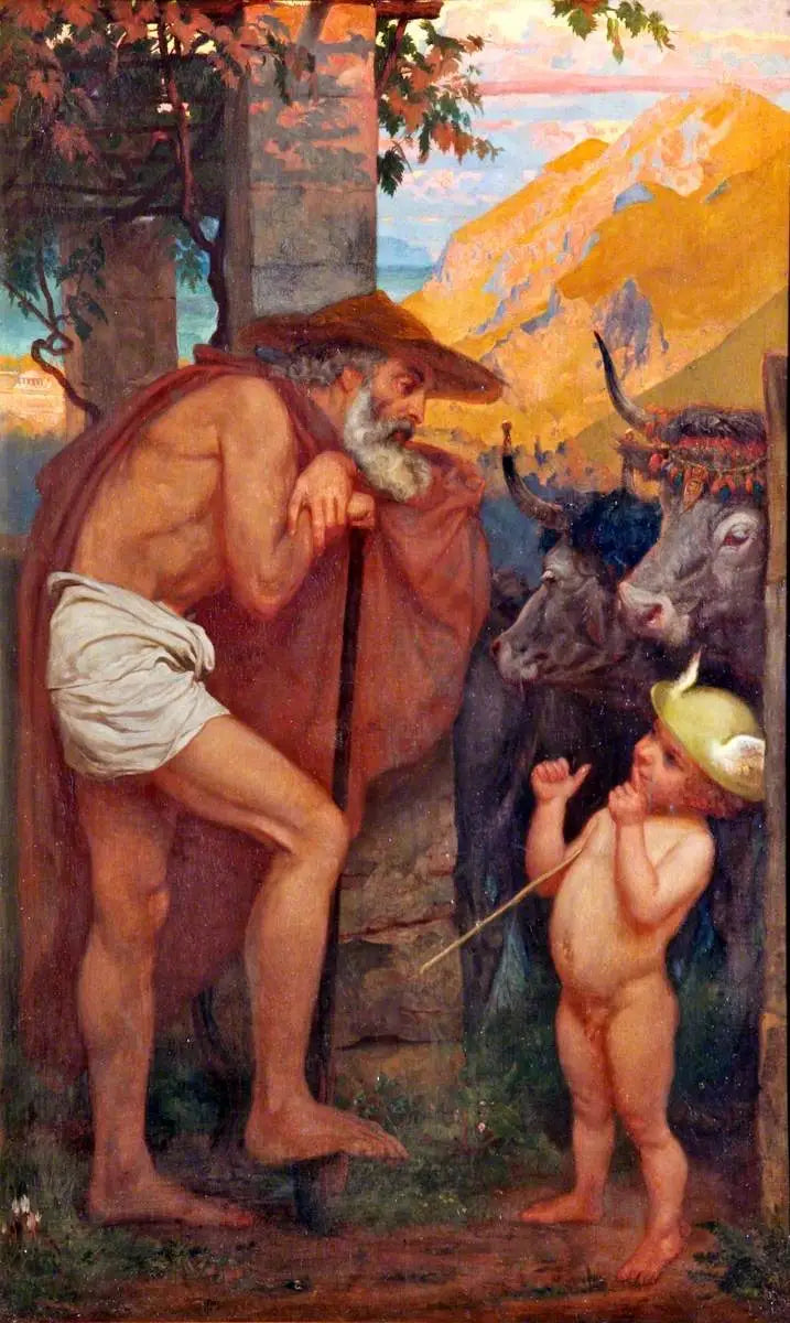Lentävä Merkurius ja jumalten karja - Edward Poynter