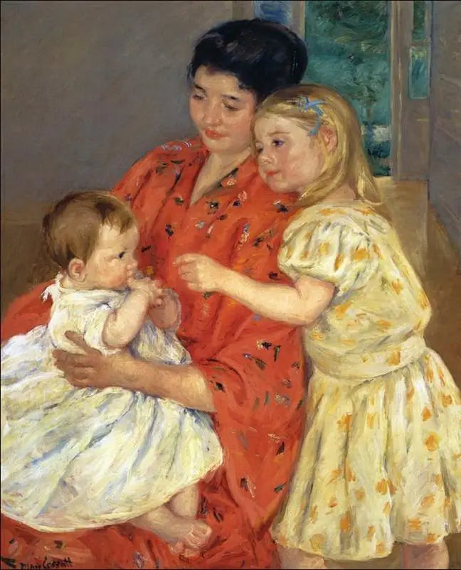 Äiti ja kaksi lasta - 1901 - Mary Cassatt