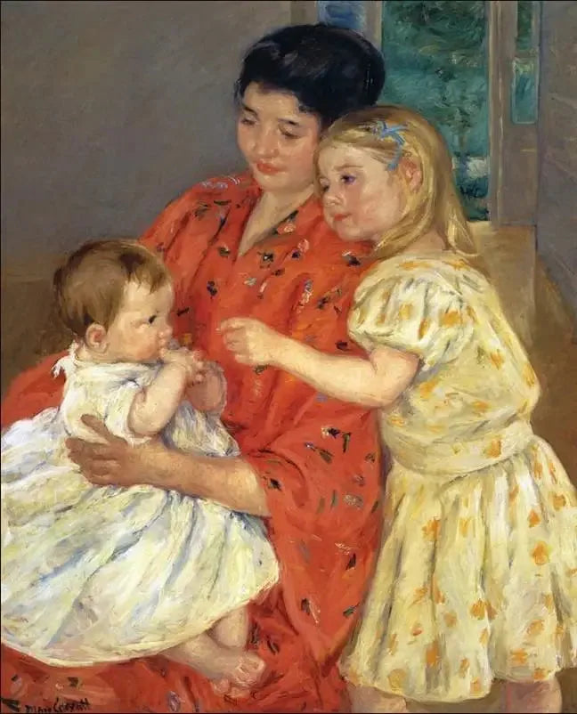 Äiti ja kaksi lasta - 1901 - Mary Cassatt