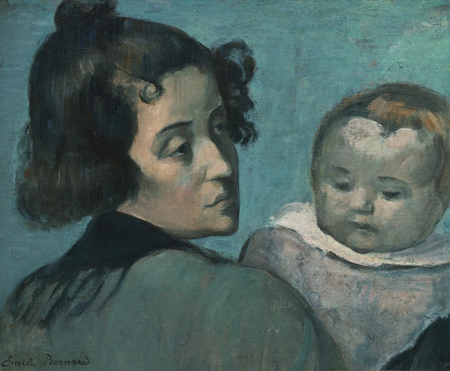 Äiti ja lapsi - Émile Bernard