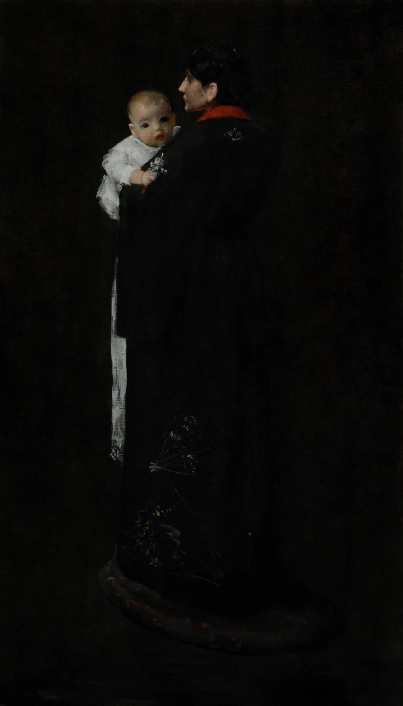 Äiti ja lapsi (Ensimmäinen muotokuva) - William Merritt Chase