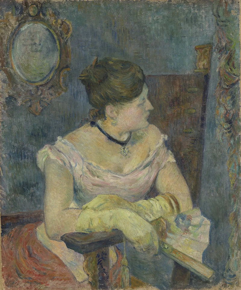 Mette Gauguin iltapuvussa - Paul Gauguin