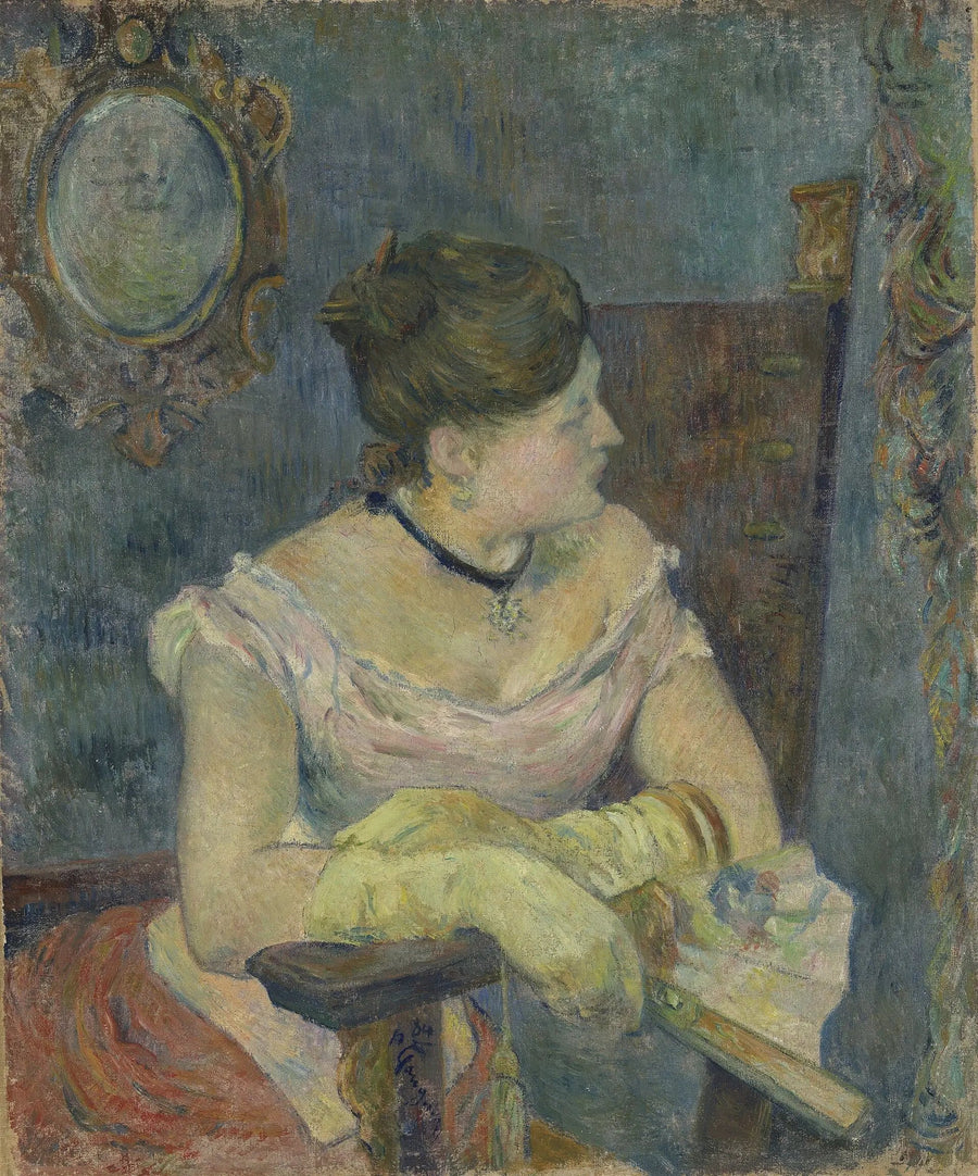 Mette Gauguin iltapuvussa - Paul Gauguin