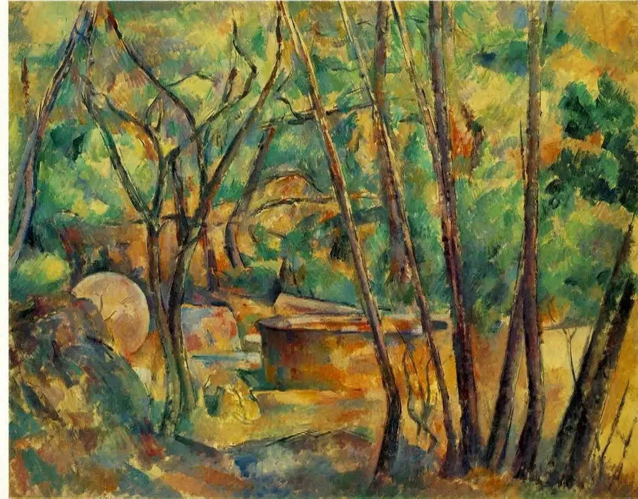 Mylläri ja säiliö aluskasvillisuudessa - Paul Cézanne