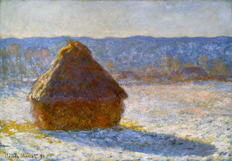 Hiomapyörä, lumiefekti, aamulla W1280 - Claude Monet