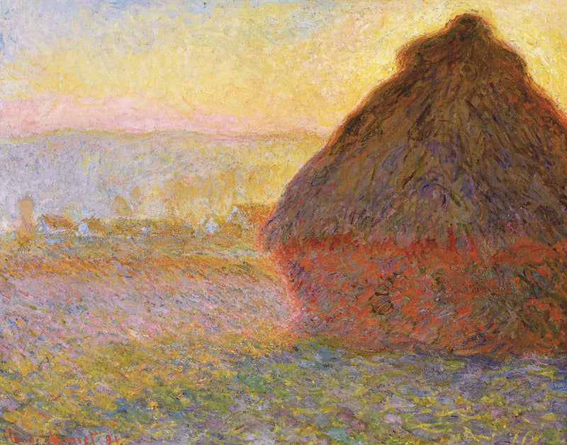 Grindstone, laskeva aurinko W1289 - Claude Monet
