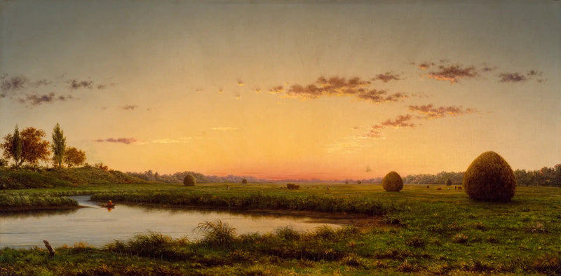 Heinäpaalit Newburyportin suolammissa - Martin Johnson Heade