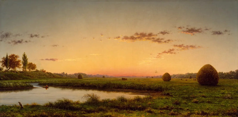 Heinäpaalit Newburyportin suolammissa - Martin Johnson Heade