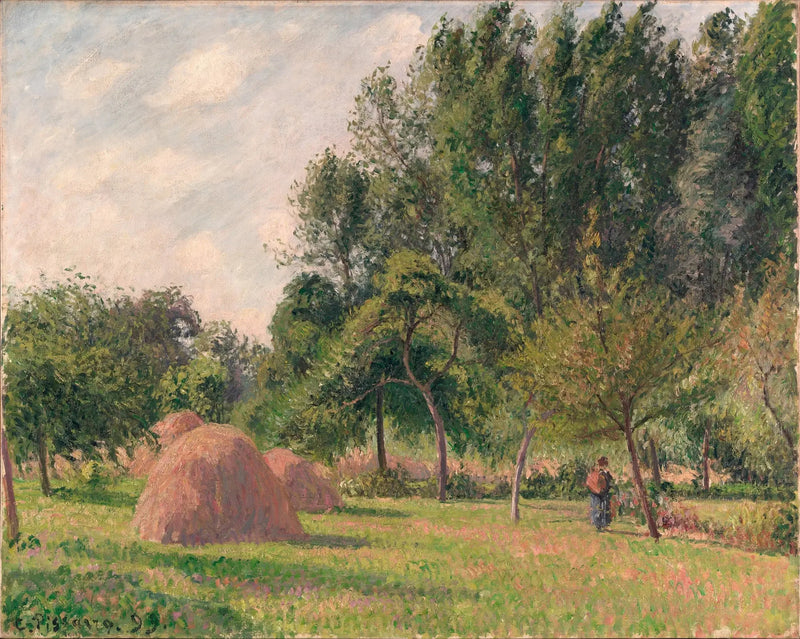 Heinäpaalit, aamu, Éragny - Camille Pissarro