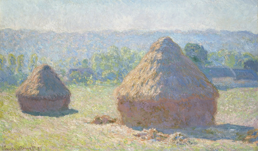 Viljakuormat auringonvalossa, aamun vaikutelma - Claude Monet