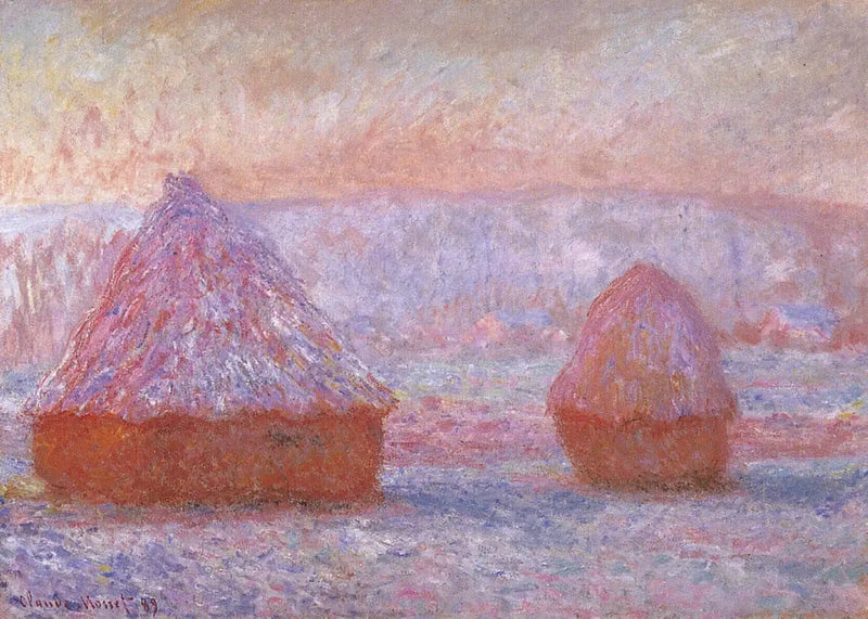 Les Meules, Giverny, aamutehoste W1214 - Claude Monet
