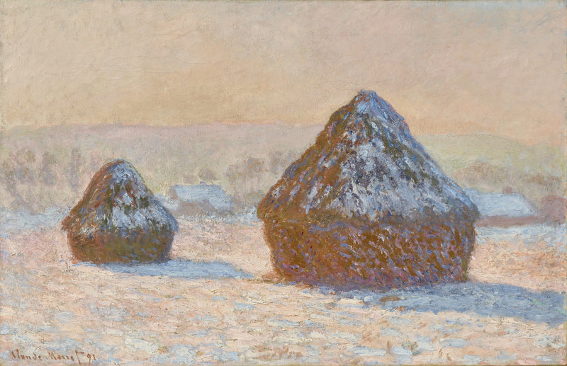 Hiomapyörät, lumiefekti, aamulla W1276 - Claude Monet