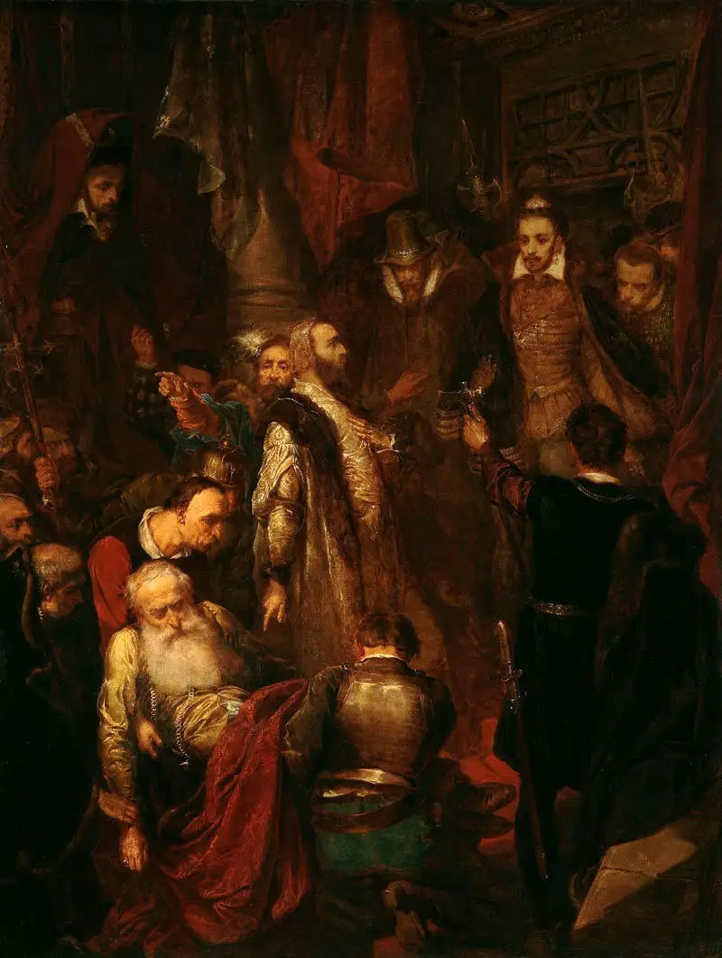 Wapowskin murha Henrikin Walezyn kruunajaisissa Jan Matejkon teoksessa - Jan Matejko