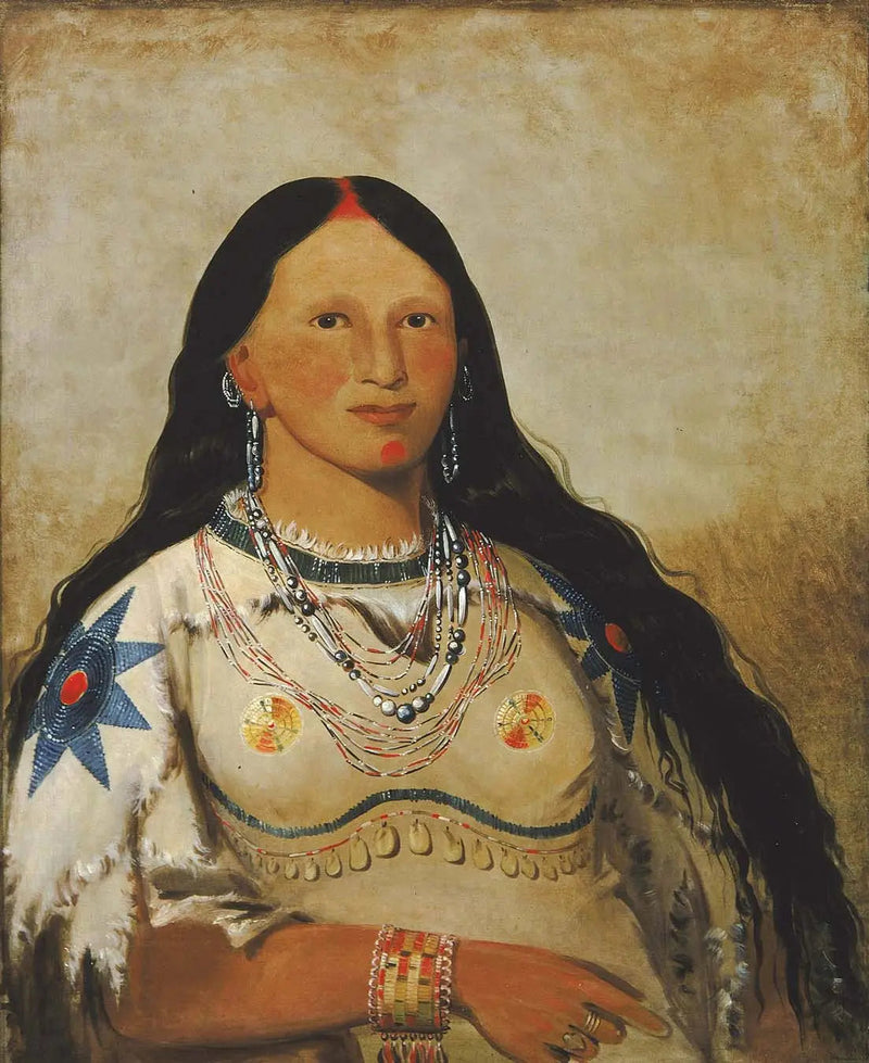 Mi-néek-ee-súnk-te-ka, Vison, kaunis tyttö - George Catlin