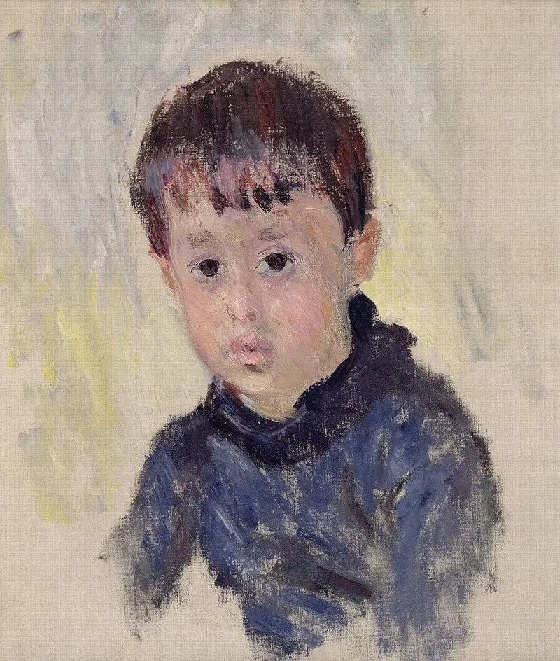 Michel Monet sinisessä villapaidassa - Claude Monet
