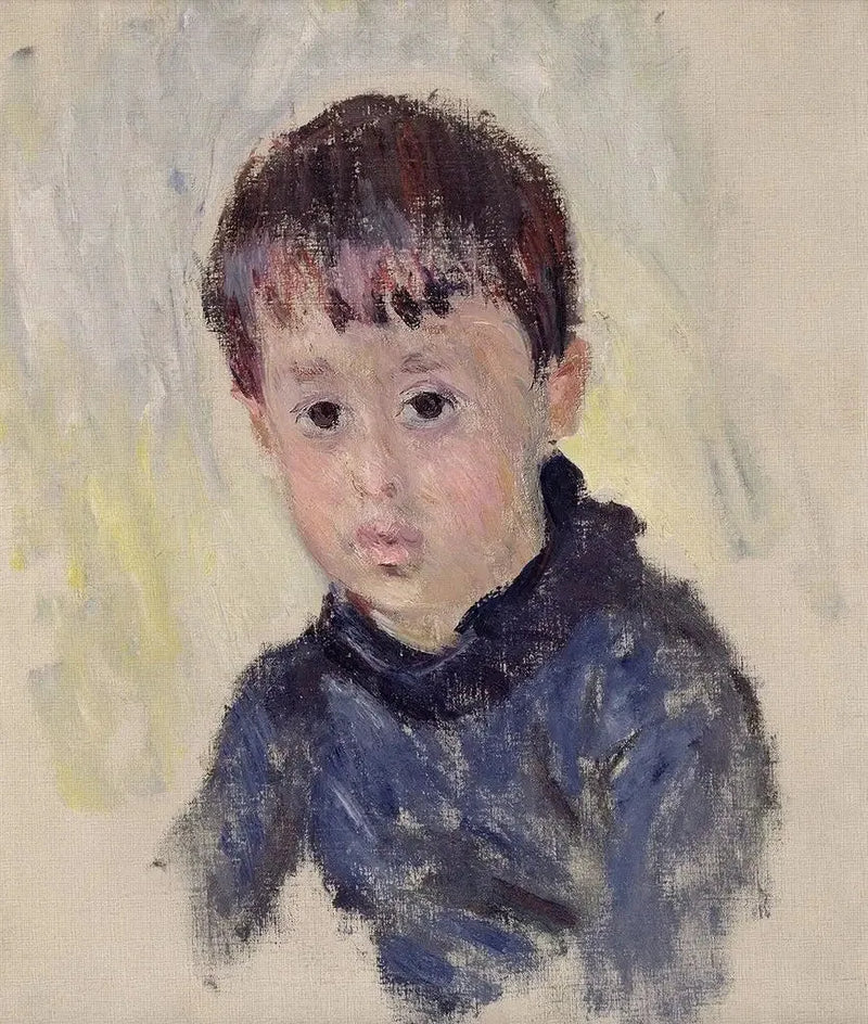 Michel Monet sinisessä villapaidassa - Claude Monet