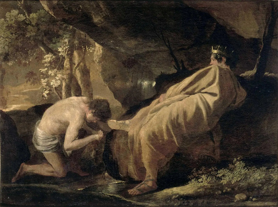 Midas lähteestä Pactolen - Nicolas Poussin