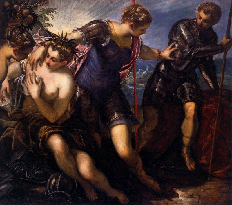 Minerve poistaa Marsin rauhasta ja vauraudesta - Jacopo Tintoretto
