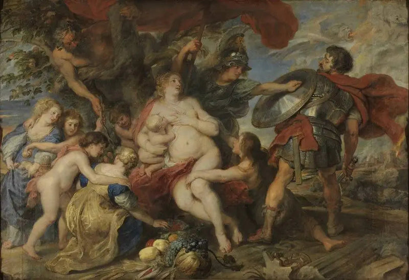 Minerve suojelee Marsin hedelmällisyyttä - Peter Paul Rubens
