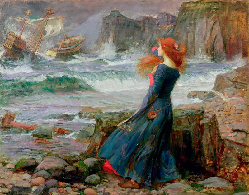 Miranda - Myrsky 2 - John William Waterhouse