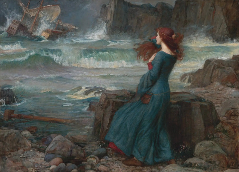 Miranda - Myrsky - John William Waterhouse