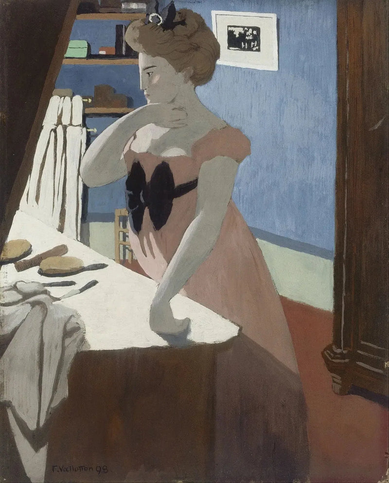 Misia kampaajansa luona - Félix Vallotton