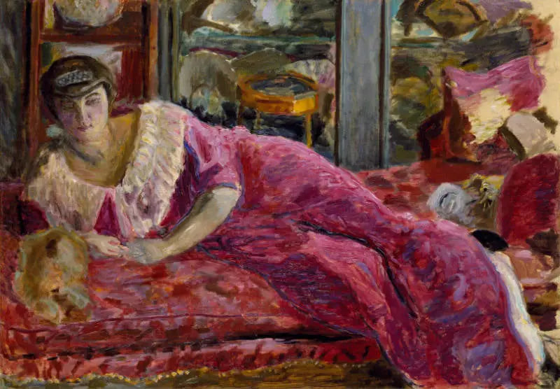 Misia pitkällään divaanilla - Pierre Bonnard