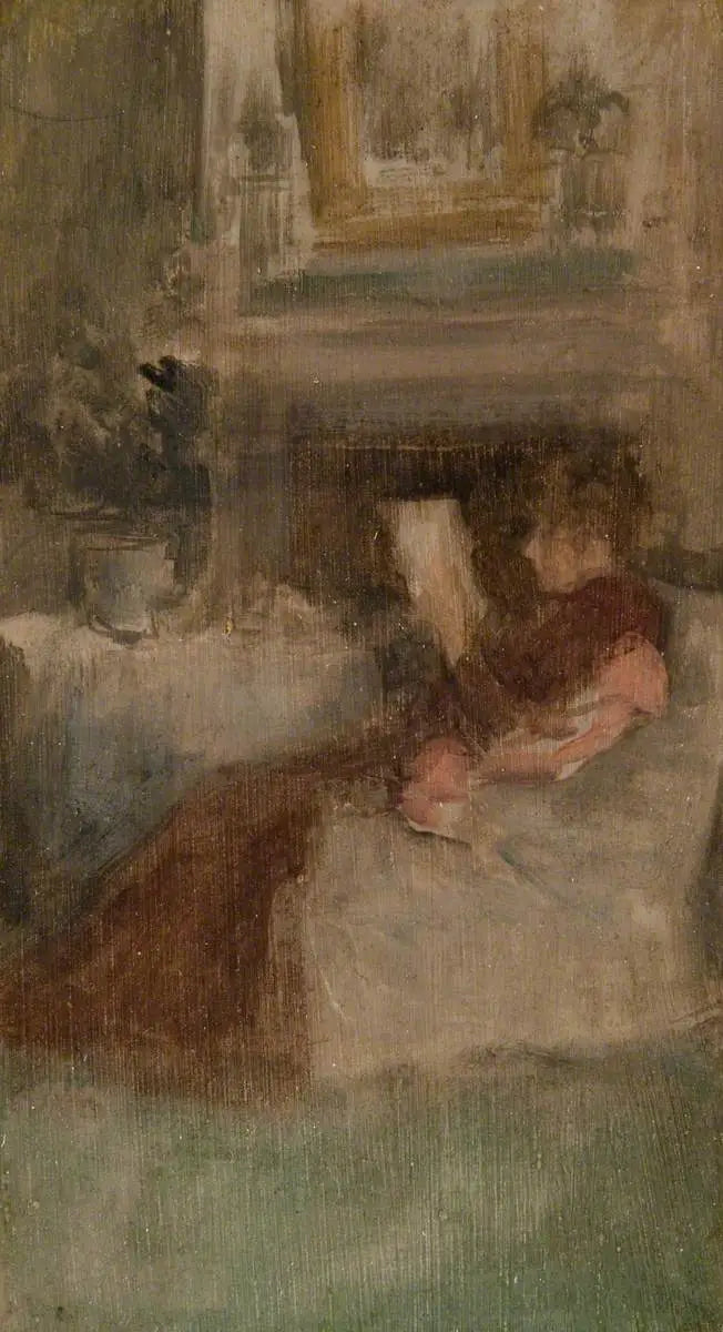 Neiti Ethel Philip lukemassa - James Abbott McNeill Whistler
