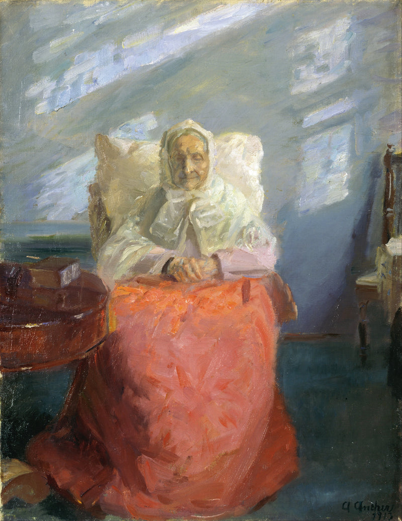 Rouva Ancher sinisessä huoneessa